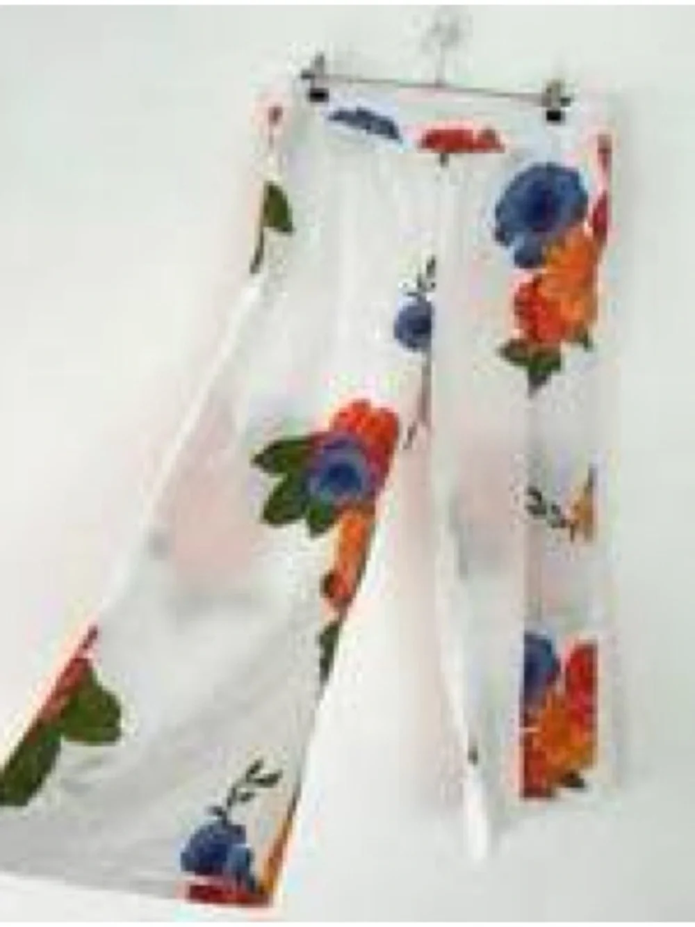 Joie 100% Linen Wide Leg Crop Floral Botanical Hi Rise Pants Size Large
